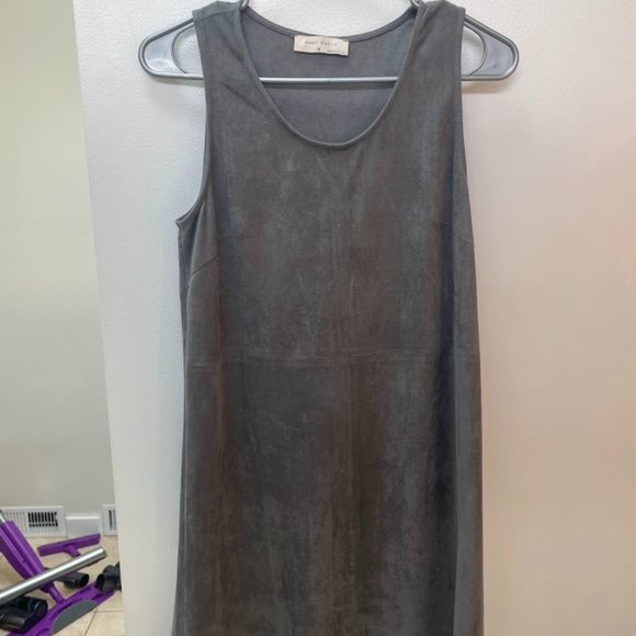 Grey Suede Shift Dress - Picture 1 of 2